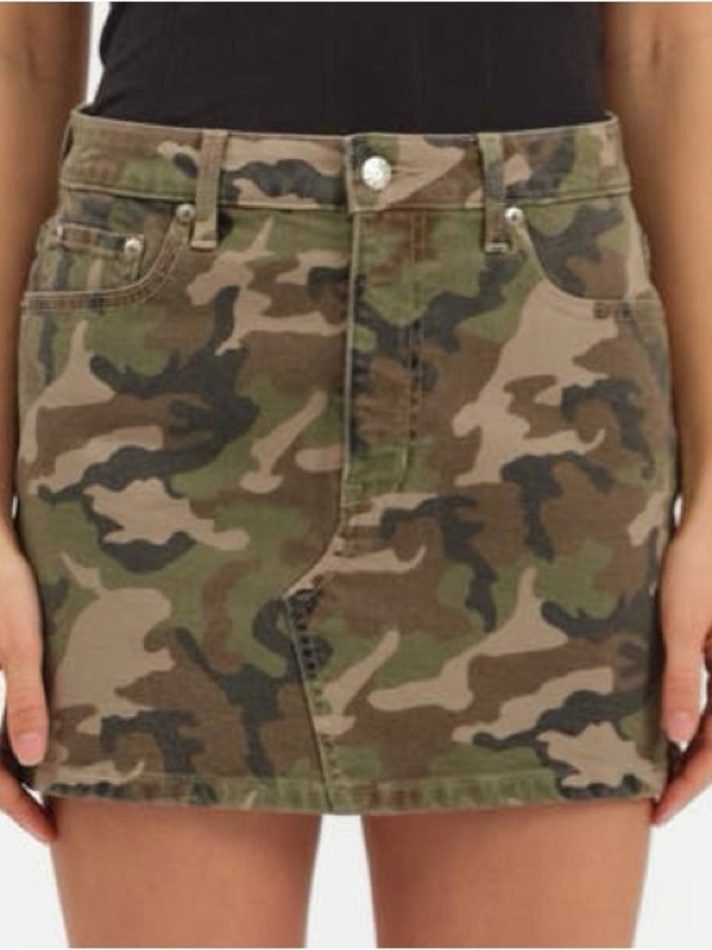 Pretty little thing Camo Mini Skirt - Green Camo Print